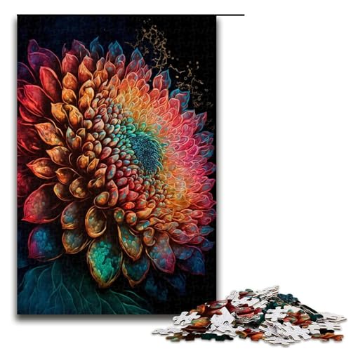 Puzzle für Erwachsene 1000 Teile Kunstblumen Puzzlespiel Spielzeug lustig 1000 Teile (75 x 50 cm) von linghhiming