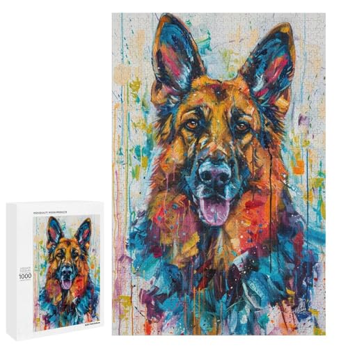 Puzzle für Erwachsene 1000 Teile Kunsthund Holzpuzzle 75 x 50 cm Puzzle für Erwachsene 1000 Teile Kunsthund Holzpuzzle 75 x 50 cm von linghhiming