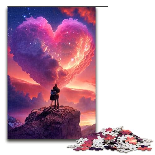Puzzle für Erwachsene 1000 Teile Liebhaberwolken Puzzle Lernspiele für Zuhause DIY Spielzeug tolles Geschenk für Spiele 75 x 50 cm von linghhiming