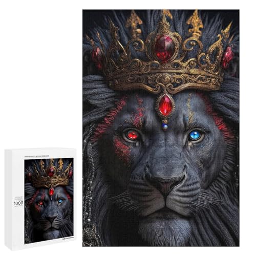 Puzzle für Erwachsene 1000 Teile Löwen Holzpuzzle für Kinder Lernspiel (75 x 50 cm) von linghhiming