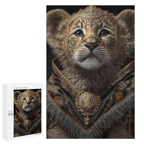 Puzzle für Erwachsene 1000 Teile Löwen Holzpuzzle für Kinder Lernspiel (75 x 50 cm) von linghhiming