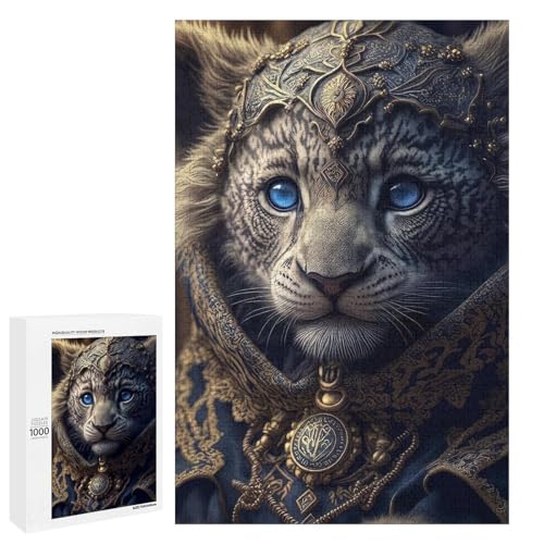 Puzzle für Erwachsene 1000 Teile Löwen Holzpuzzle für Kinder Lernspiel (75 x 50 cm) von linghhiming