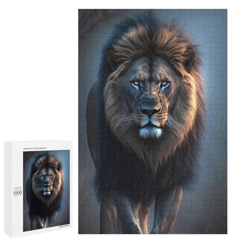 Puzzle für Erwachsene 1000 Teile Löwenfamilie Holzpuzzle Lernspiel Herausforderungsspielzeug (75 x 50 cm) von linghhiming