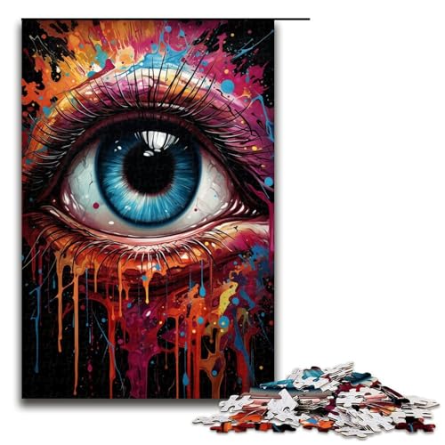 Puzzle für Erwachsene 1000 Teile Malen Farbe Augen Puzzle Geburtstagsgeschenk Geschenke für und Teenager ab 14 Jahren 1000 Teile (75 x 50 cm) von linghhiming