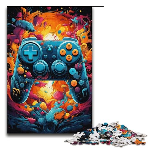 Puzzle für Erwachsene 1000 Teile Malen Farbe Gamepad Familien Papierpuzzle Lernspiel Herausforderungsspielzeug 1000 Teile (38 x 26 cm) von linghhiming