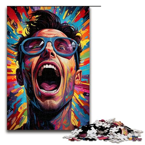Puzzle für Erwachsene 1000 Teile Malen Farbhelden Holzpuzzle Lernspiel Herausforderungsspielzeug 1000 Teile (75 x 50 cm) von linghhiming