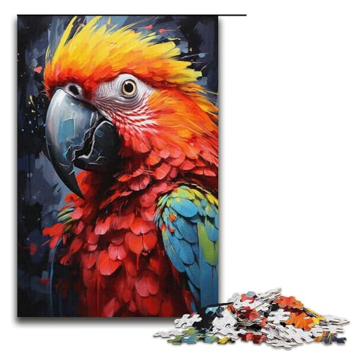 Puzzle für Erwachsene 1000 Teile Malen buntes Papageien Puzzle jedes Teil ist einzigartig – anspruchsvolles unterhaltsames Familienspiel 1000 Teile (38 x 26 cm) von linghhiming