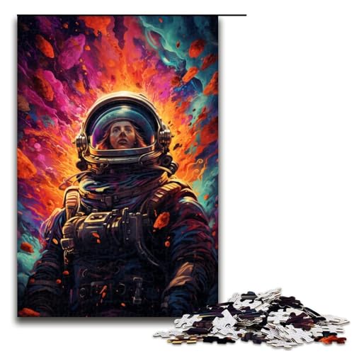 Puzzle für Erwachsene 1000 Teile Malerei Farbe Astronauten Puzzle Lernspiele für Zuhause DIY Spielzeug tolles Geschenk für Spiele 1000 Teile (75 x 50 cm) von linghhiming