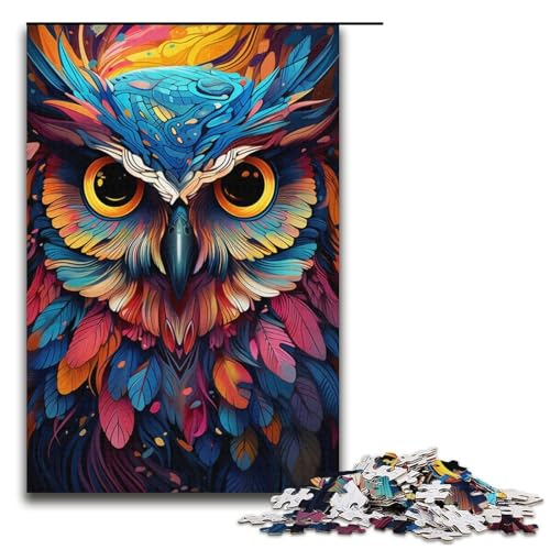Puzzle für Erwachsene 1000 Teile Malerei Farbeule Puzzle Lernspiele für Zuhause DIY Spielzeug tolles Geschenk für Spiele 1000 Teile (38 x 26 cm) von linghhiming