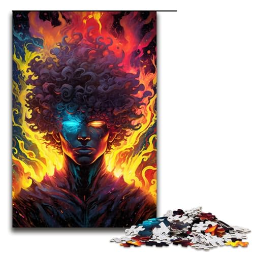 Puzzle für Erwachsene 1000 Teile Mann mit gefärbtem Haar Heimdekoration Puzzle Spielzeug Geschenk für die ganze Familie 1000 Teile (75 x 50 cm) von linghhiming