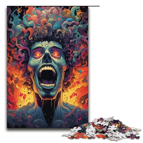 Puzzle für Erwachsene 1000 Teile Mann mit gefärbtem Haarkopf jedes Teil ist einzigartig anspruchsvolles Familienspiel 1000 Teile (38 x 26 cm) von linghhiming