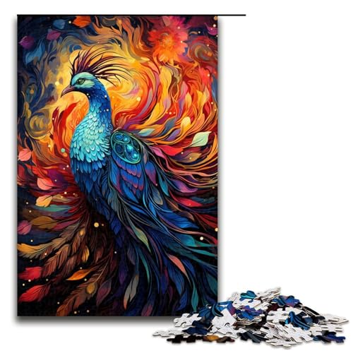 Puzzle für Erwachsene 1000 Teile Mysteriöser Fantasy Phönix Holzpuzzle 1000 Teile (75 x 50 cm) von linghhiming