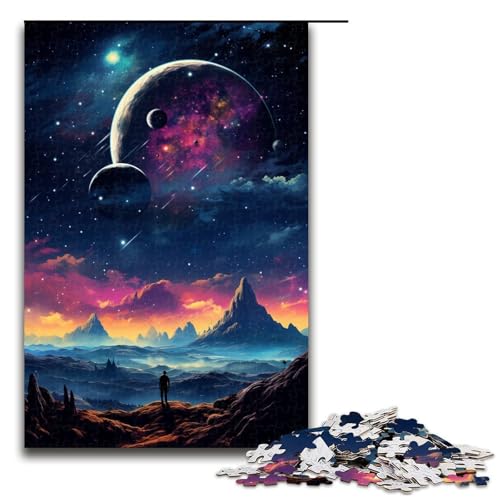 Puzzle für Erwachsene 1000 Teile Nachtansicht unter dem Sternenhimmel Geburtstagsgeschenk Geschenke für Teenager ab 14 Jahren 1000 Teile (75 x 50 cm) von linghhiming