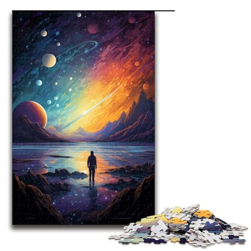Puzzle für Erwachsene 1000 Teile Nachtansicht unter dem Sternenhimmel Puzzle jedes Teil ist einzigartig anspruchsvolles Familienspiel 1000 Teile (75 x 50 cm) von linghhiming