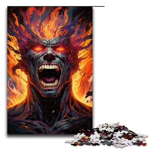 Puzzle für Erwachsene 1000 Teile Nebula Kings farbenfrohes psychedelisches Puzzle Lernspiele für Zuhause DIY Spielzeug tolles Geschenk für Spiele 1000 Teile (75 x 50 cm) von linghhiming