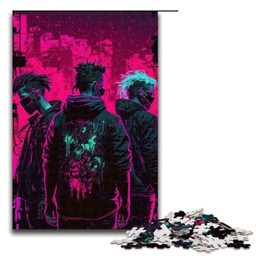Puzzle für Erwachsene 1000 Teile Neon Junge lustiges Puzzle Spielzeug (75 x 50 cm) von linghhiming