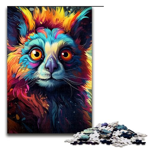 Puzzle für Erwachsene 1000 Teile PaintingColorArtAnimals Puzzlespiele Spielzeug Geschenk geeignet für die Schreibtischdekoration 1000 Teile (75 x 50 cm) von linghhiming