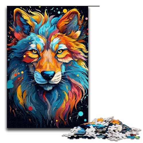 Puzzle für Erwachsene 1000 Teile PaintingColorWolfArt Puzzlespiele Spielzeug Geschenk geeignet als Schreibtischdekoration 1000 Teile (75 x 50 cm) von linghhiming