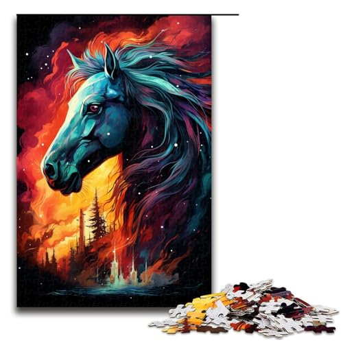 Puzzle für Erwachsene 1000 Teile Pferde Puzzle Lernspiele für Zuhause DIY Spielzeug tolles Geschenk für Spiele 1000 Teile (75 x 50 cm) von linghhiming