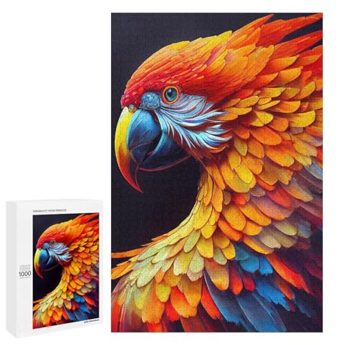 Puzzle für Erwachsene 1000 Teile Phönix Familie Holzpuzzle Lernspiel Herausforderungsspielzeug (75 x 50 cm) von linghhiming