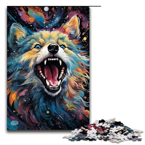 Puzzle für Erwachsene 1000 Teile Planet Color Fox Holzpuzzle für Kinder Lernspiel 1000 Teile (75 x 50 cm) von linghhiming