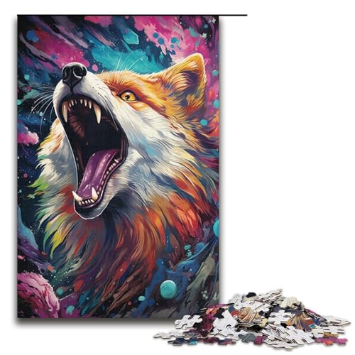 Puzzle für Erwachsene 1000 Teile Planet Color Fox Puzzle Lernspiele für Zuhause DIY Spielzeug tolles Geschenk für Spiele 1000 Teile (38 x 26 cm) von linghhiming