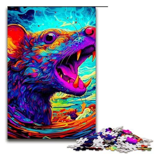 Puzzle für Erwachsene 1000 Teile Ratten Puzzle Geburtstagsgeschenk für Teenager ab 14 Jahren (75 x 50 cm) von linghhiming