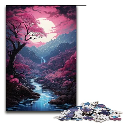 Puzzle für Erwachsene 1000 Teile Rosa Wald Holzpuzzle 1000 Teile (75 x 50 cm) von linghhiming