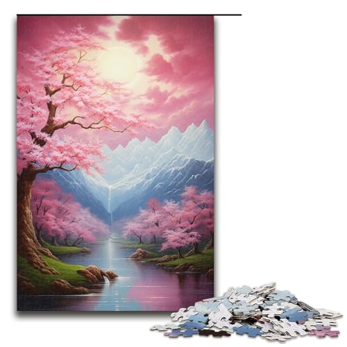 Puzzle für Erwachsene 1000 Teile Sakura und japanische Berge Puzzlespiel lustiges Spielzeug 75 x 50 cm Puzzle für Erwachsene 1000 Teile Sakura und japanische Berge Puzzlespiel lustiges Spielzeug 75 x 50 cm von linghhiming