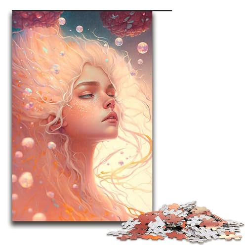 Puzzle für Erwachsene 1000 Teile Schönheitsmädchen Heimdekoration Puzzle Spielzeug Geschenk für die ganze Familie 75 x 50 cm von linghhiming