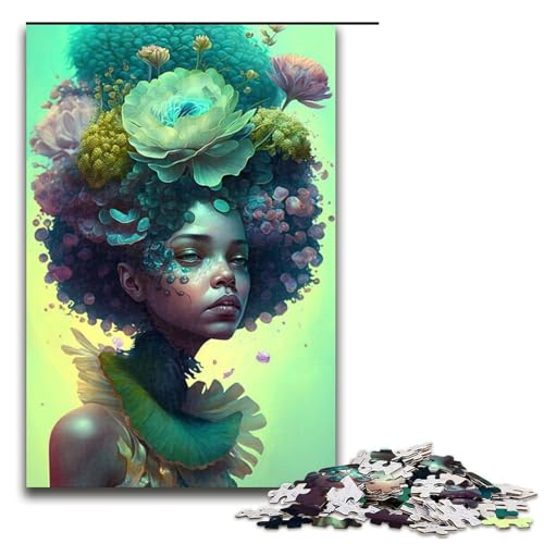 Puzzle für Erwachsene 1000 Teile Schönheitsmädchen Heimdekoration Puzzle Spielzeug Geschenk für die ganze Familie 75 x 50 cm von linghhiming