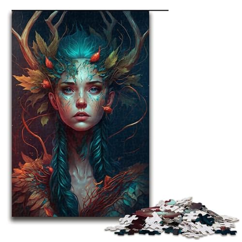 Puzzle für Erwachsene 1000 Teile Schönheitsmädchen Heimdekoration Puzzle Spielzeug Geschenk für die ganze Familie 75 x 50 cm von linghhiming