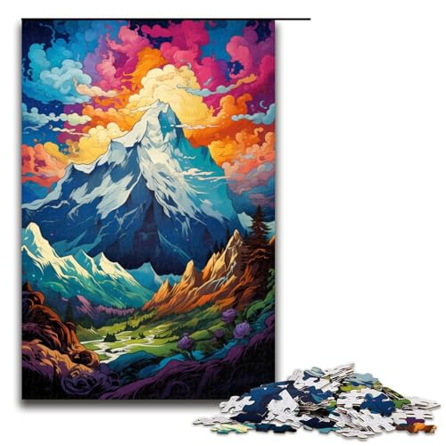 Puzzle für Erwachsene 1000 Teile Schweizer Jungfrau Farbpuzzle Spiele Spielzeug Geschenk geeignet für die Schreibtischdekoration 75 x 50 cm von linghhiming
