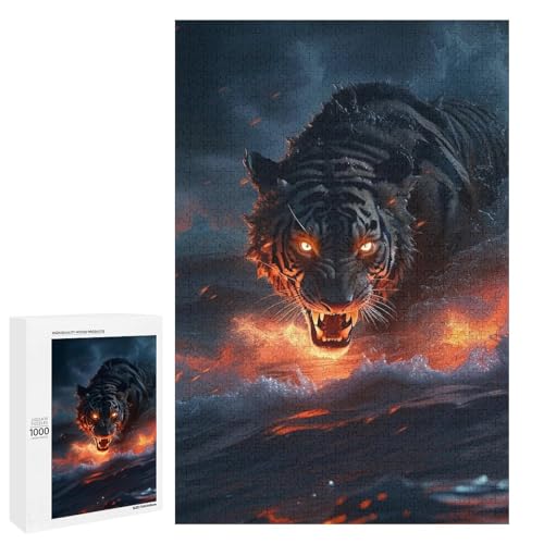 Puzzle für Erwachsene 1000 teiliges Seetiger Holzpuzzle (75 x 50 cm) von linghhiming