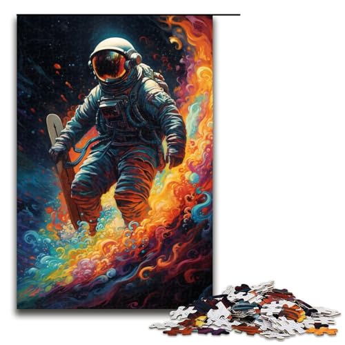 Puzzle für Erwachsene 1000 Teile Space Surfer Bunte Puzzles Spiele Spielzeug Geschenk Geeignet für Desktop Dekoration 75x50cm von linghhiming