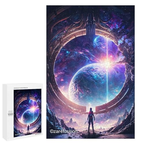 Puzzle für Erwachsene 1000 Teile Star Gate Holzpuzzle für Kinder Lernspiel (75 x 50 cm) von linghhiming