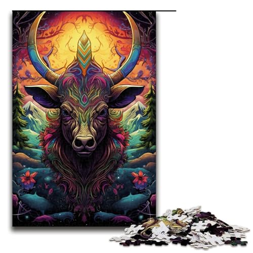 Puzzle für Erwachsene 1000 Teile Stierkopf Puzzle Lernspiele für Zuhause DIY Spielzeug tolles Geschenk für Spiele 75 x 50 cm Puzzle für Erwachsene 1000 Teile Stierkopf Puzzle Lernspiele für Zuhause DIY Spielzeug tolles Geschenk für Spiele 75 x 50 cm von linghhiming