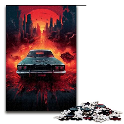 Puzzle für Erwachsene 1000 Teile Supernatural Auto Heimdekoration Puzzle Spielzeug Geschenk für die ganze Familie 75 x 50 cm von linghhiming