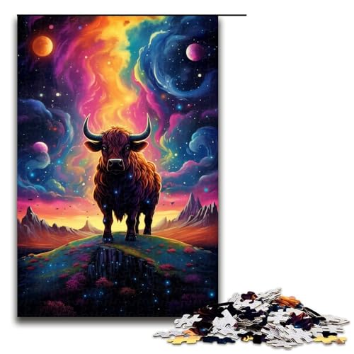 Puzzle für Erwachsene 1000 Teile Symphonie Kuh Heimdekoration Puzzle Spielzeug Geschenk für die ganze Familie 75 x 50 cm von linghhiming