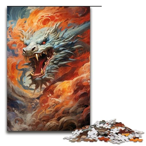 Puzzle für Erwachsene 1000 Teile Tier-Puzzle bunt Drache lustiges Spielzeug 1000 Teile (75 x 50 cm) von linghhiming