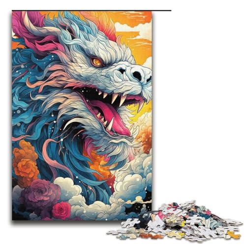 Puzzle für Erwachsene 1000 Teile Tier bunt Drache Puzzle Spiel Spielzeug lustig 1000 Teile (38 x 26 cm) von linghhiming