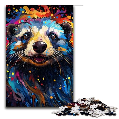 Puzzle für Erwachsene 1000 Teile Tier bunt psychedelisch Honigdachs Puzzle Lernspiele für Zuhause DIY Spielzeug tolles Geschenk für Spiele 75 x 50 cm Puzzle für Erwachsene 1000 Teile Tier bunt psychedelisch Honigdachs Puzzle Lernspiele für Zuhause DIY Spielzeug tolles Geschenk für Spiele 75 x 50 cm von linghhiming