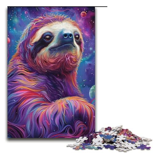 Puzzle für Erwachsene 1000 Teile Tierfaultier Puzzle Spiele Spielzeug Geschenk geeignet für die Schreibtischdekoration 1000 Teile (38 x 26 cm) von linghhiming