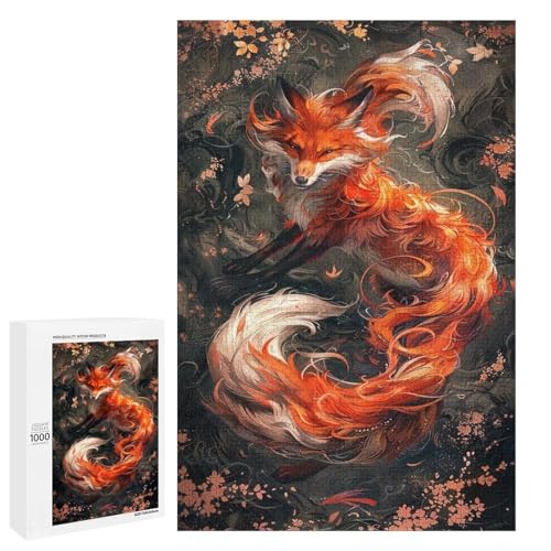 Puzzle für Erwachsene 1000 Teile Tierfuchs Holzpuzzle 75 x 50 cm von linghhiming
