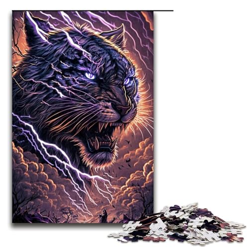 Puzzle für Erwachsene 1000 Teile Tierkunst Tiger Puzzle Geburtstagsgeschenk Geschenke für und Teenager ab 14 Jahren 1000 Teile (75 x 50 cm) von linghhiming