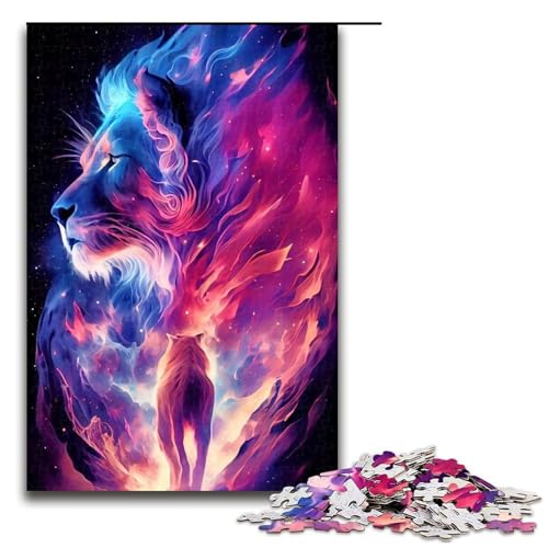 Puzzle für Erwachsene 1000 Teile Tiernebel Löwe Puzzle jedes Teil ist einzigartig anspruchsvolles Familienspiel 1000 Teile (75 x 50 cm) von linghhiming