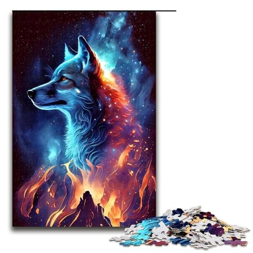 Puzzle für Erwachsene 1000 Teile Tiernebel Wolf Geburtstagsgeschenk Geschenke für Teenager ab 14 Jahren 1000 Teile (75 x 50 cm) von linghhiming