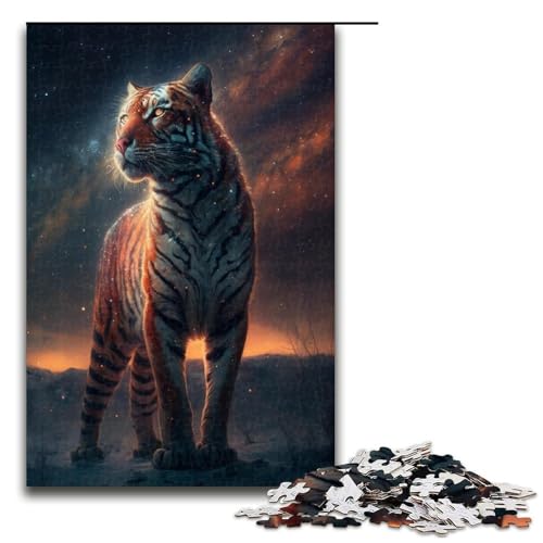 Puzzle für Erwachsene 1000 Teile Tieruniversum Tiger Puzzle Spiel Spielzeug Lustig 1000PCS (75x50cm) von linghhiming