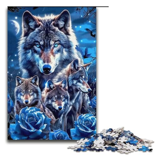 Puzzle für Erwachsene 1000 Teile Tierwölfe Puzzle jedes Teil ist einzigartig anspruchsvolles Familienspiel 1000 Teile (38 x 26 cm) von linghhiming