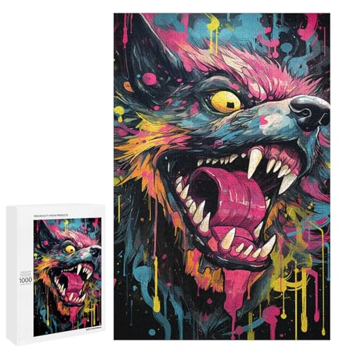 Puzzle für Erwachsene 1000 Teile Tierwolf Holzpuzzle für Kinder Lernspiel 75 x 50 cm Puzzle für Erwachsene 1000 Teile Tierwolf Holzpuzzle für Kinder Lernspiel 75 x 50 cm von linghhiming